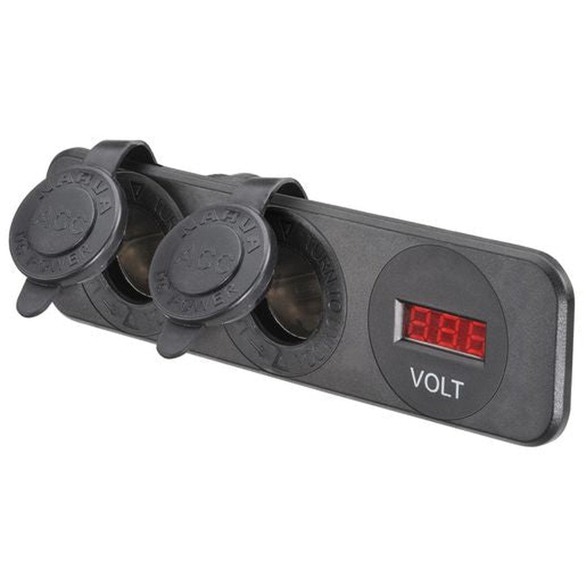 Narva HD Twin Surface Mount Socket Accessory/Volt Meter 81180BL