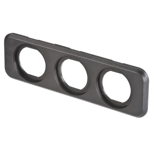 Narva Triple Blank Flush Mount Housing Black 81189BL