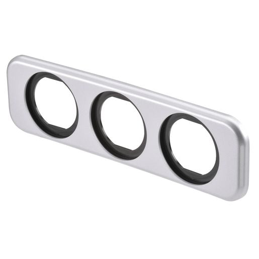 Narva Triple Blank Flush Mount Housing Silver 81189SBL