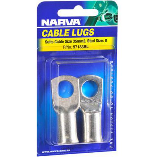Narva Cable Lug (35mm2) 8mm Stud (2Pk) 57133BL