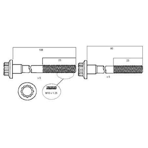 Payen Bolt Set-Cylinder Head HBS018