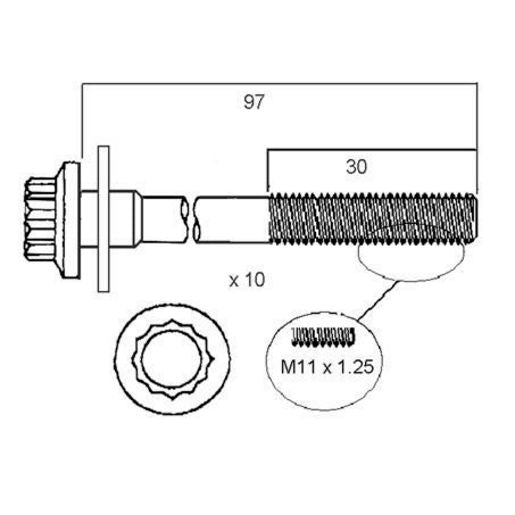 Permaseal Head Bolt Set HBS072