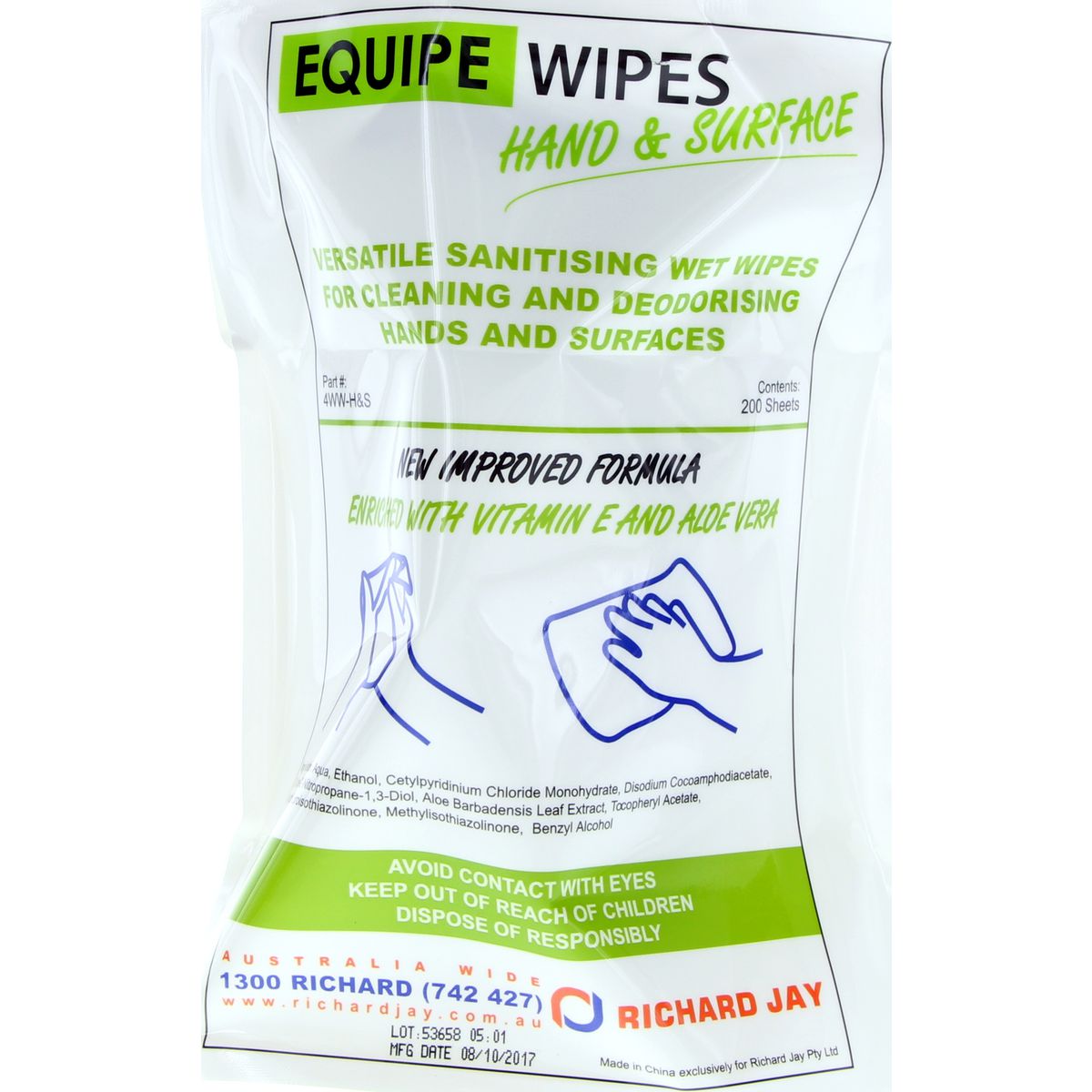 Equipe Equipe Diesel Hand & Service Wipes 4WW-H&S
