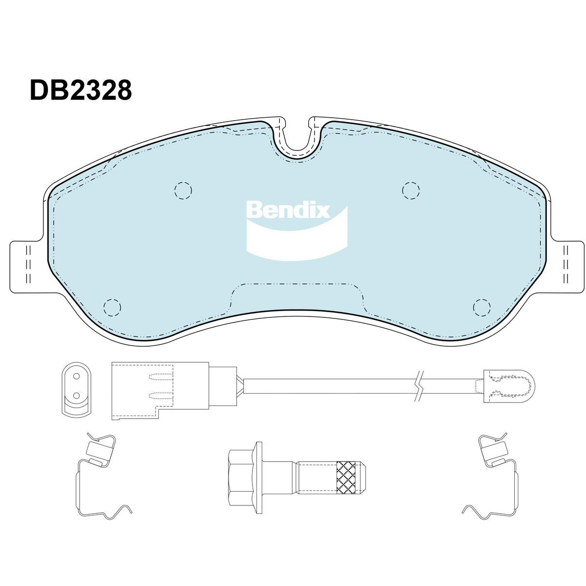 Bendix Heavy Duty Brake Pad Set Front DB2328 HD