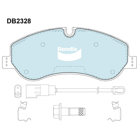 Bendix Heavy Duty Brake Pad Set Front DB2328 HD