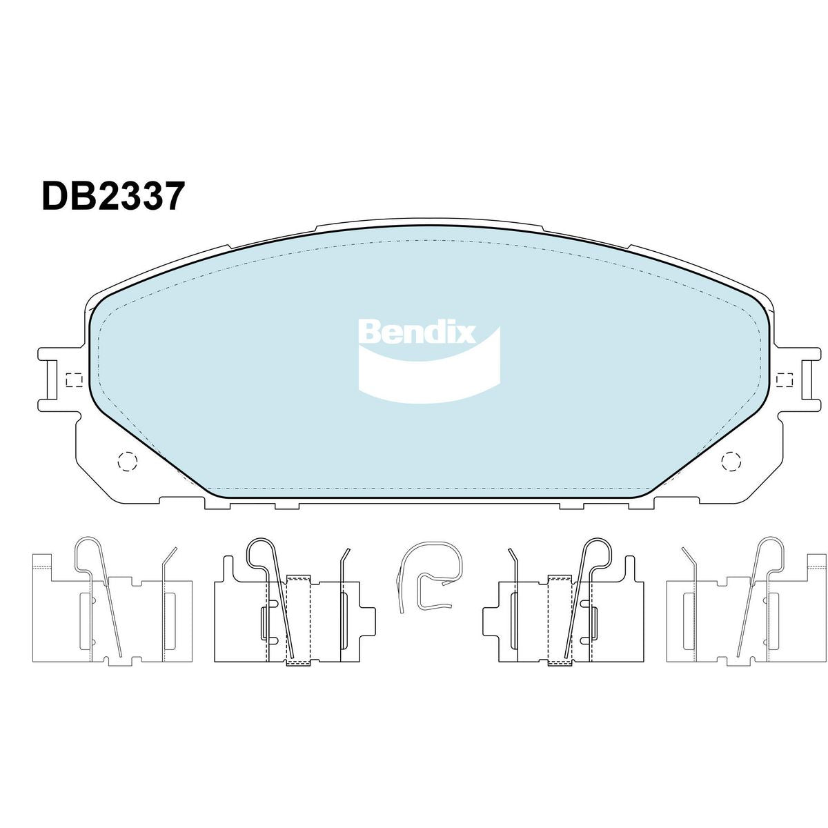 Bendix 4x4 Brake Pad Set Front DB2337 -4WD
