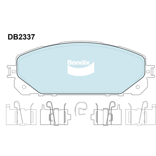 Bendix 4x4 Brake Pad Set Front DB2337 -4WD