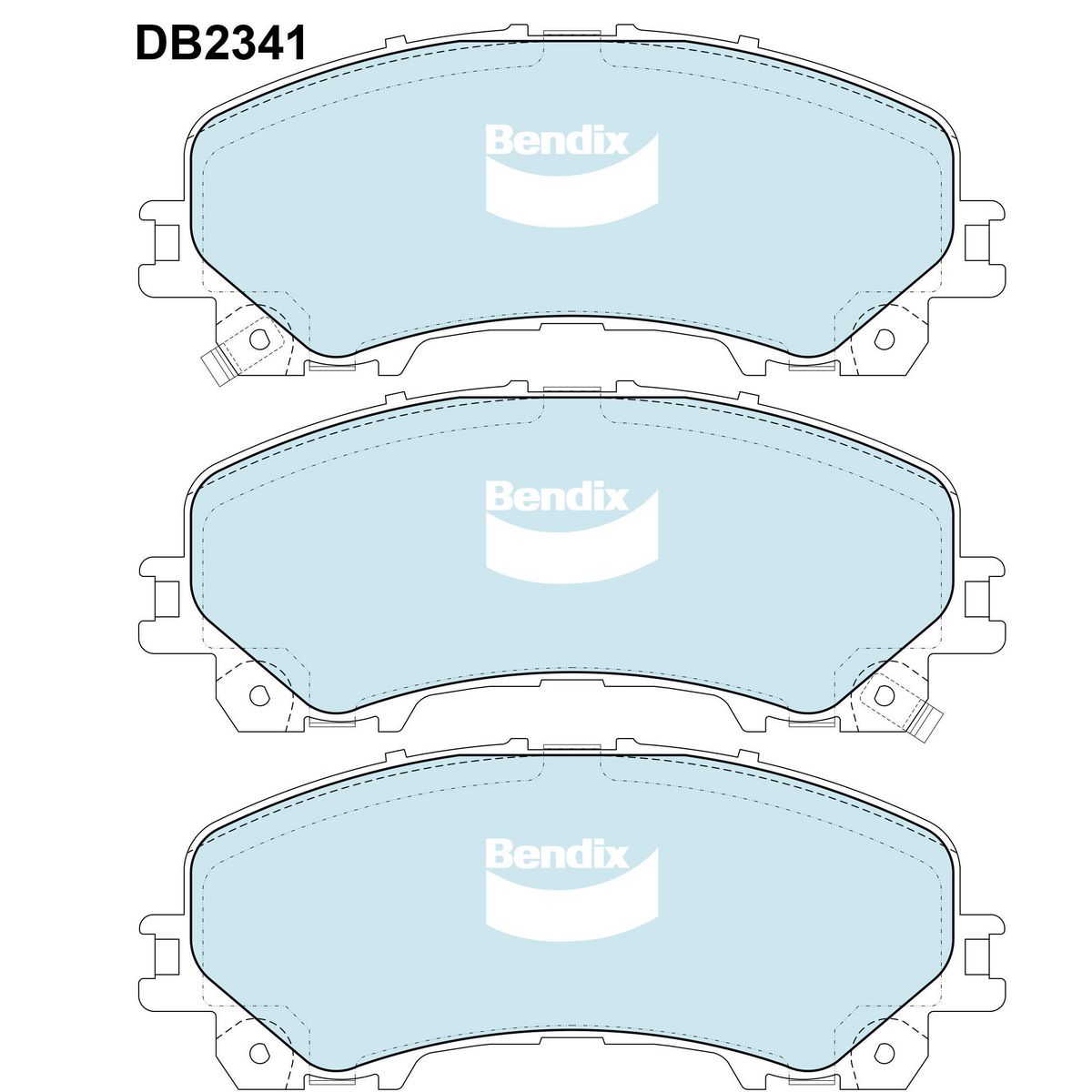 Bendix 4x4 Brake Pad Set Front DB2341 -4WD