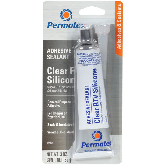 Permatex Clear Silicone Adhesive Sealant 85g