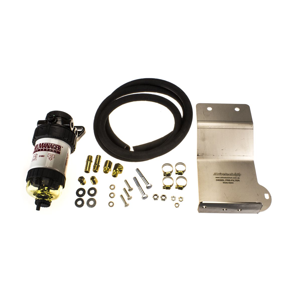Drivetech 4x4 FuelManager Diesel Pre Filter Kit DT-FMK014 fits Toyota LandCruiser 4.5L Diesel 76/78/79 Series 2007-14