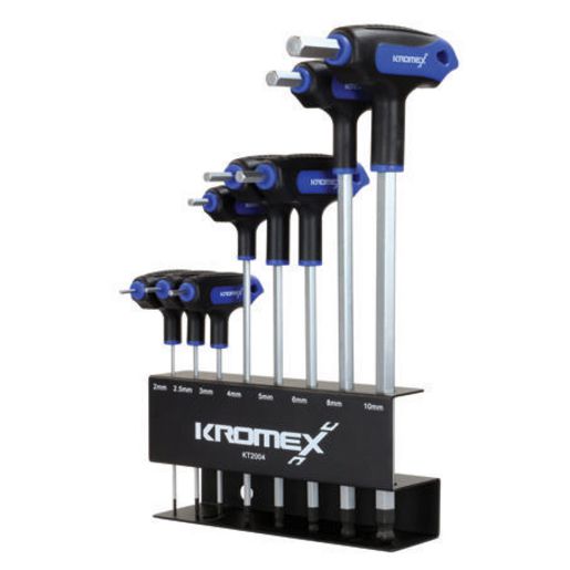 Kromex T Handle Ball End Hex Set 8Pc Metric KT2004