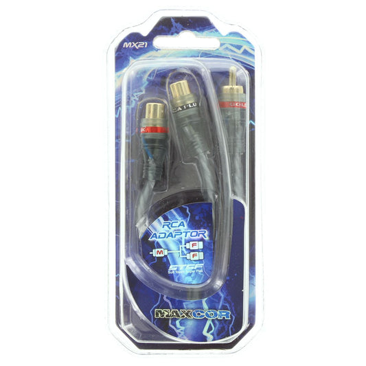Aerpro Maxcor RCA Adaptor Cable 1M-2F 18cm MX21
