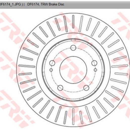 TRW Brake Rotor 294mm Front DF6174S
