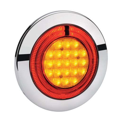 Narva Model 56 LED Rear Direction Indicator Lamp 9-33V Amber with LED Tail Ring Red 95624