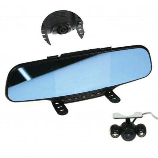 Gator Grip 2In1 Strap On Mirror Dash Cam And Reverse Camera 5Inch GHD5MR