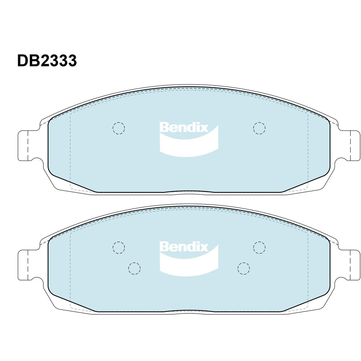 Bendix 4x4 Brake Pad Set Front DB2333 -4WD
