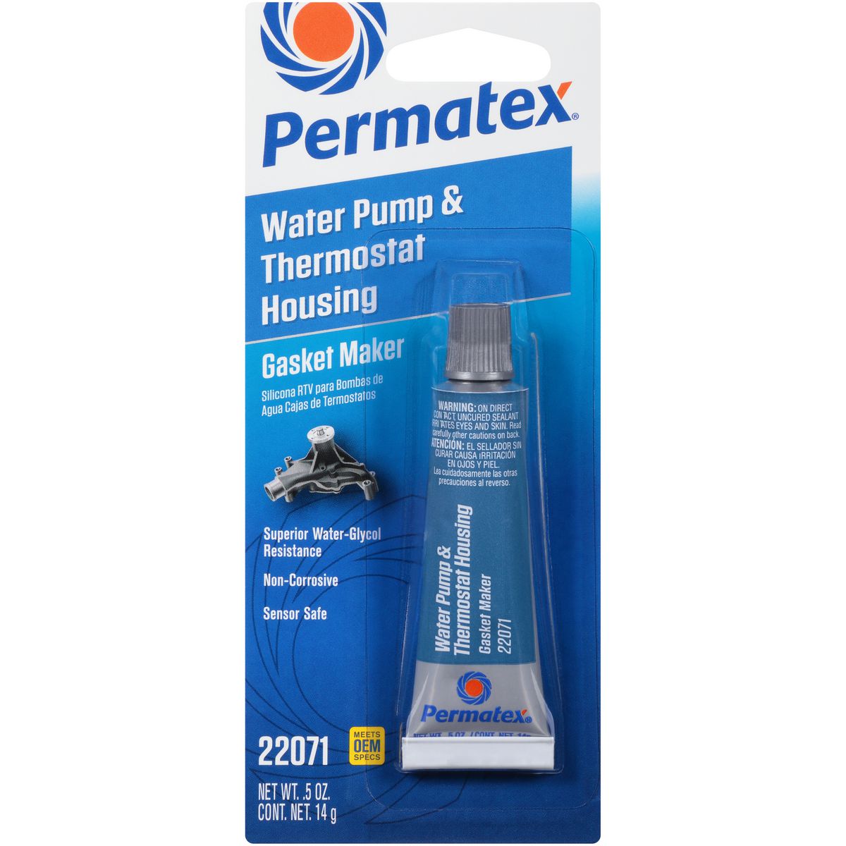 Permatex Water Pump & Thermostat Rtv Silicone Gasket Maker 14G PX22071