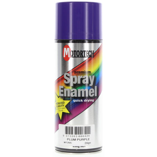 Motortech Aerosol Spray Enamel Plum Purple 250g MT205