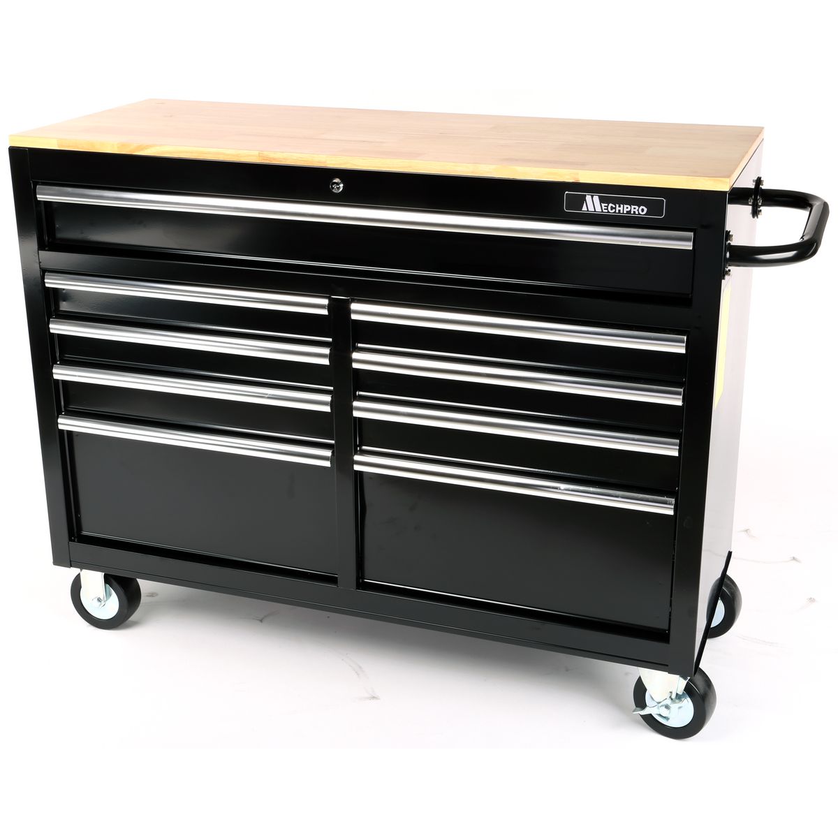 Mechpro Blue 9 Drawer Tool Trolley 46In Black