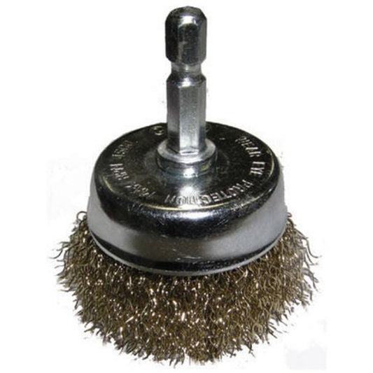 Josco 50mm Spindle-Mounted Crimped Cup Brush BCC50
