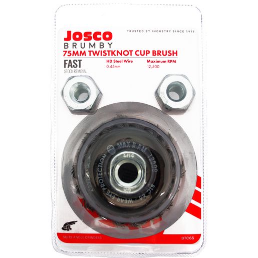 Josco 75mm Twistknot Cup Brush Multi-Thread BTC65