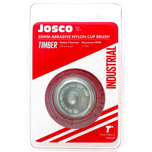 Josco 50mm Abrasive Nylon Cup Brush JAC50R