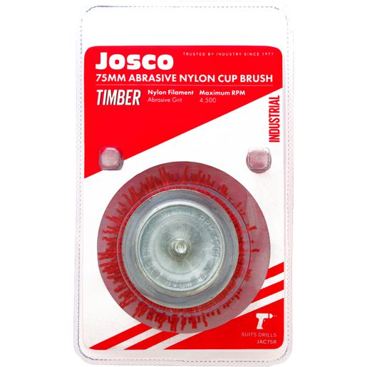 Josco 75mm Abrasive Nylon Cup Brush JAC75R