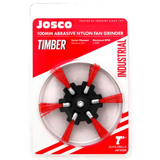 Josco 100mm Abrasive Nylon Fan Grinder JAF100R