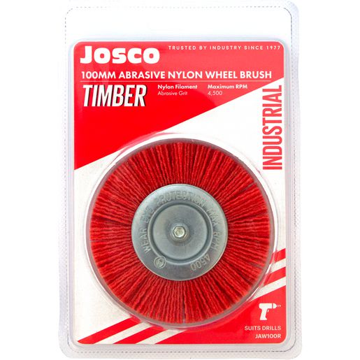 Josco 100mm Abrasive Nylon Wheel Brush JAW100R