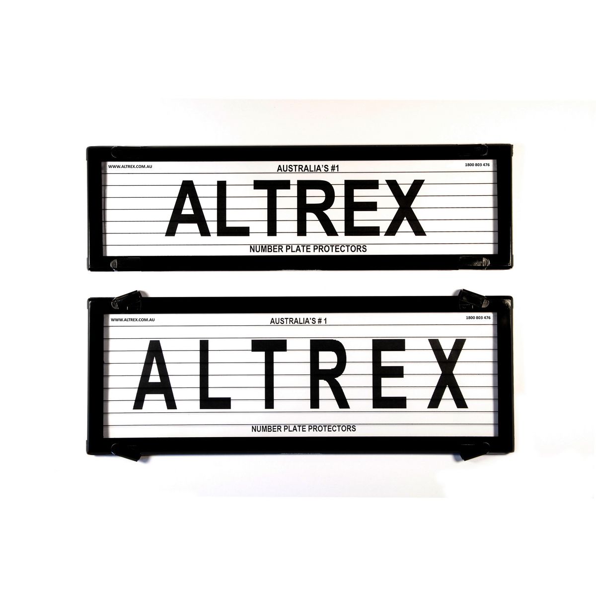 Altrex Number Plate Cover HSV & FPV Black With Lines Slimline