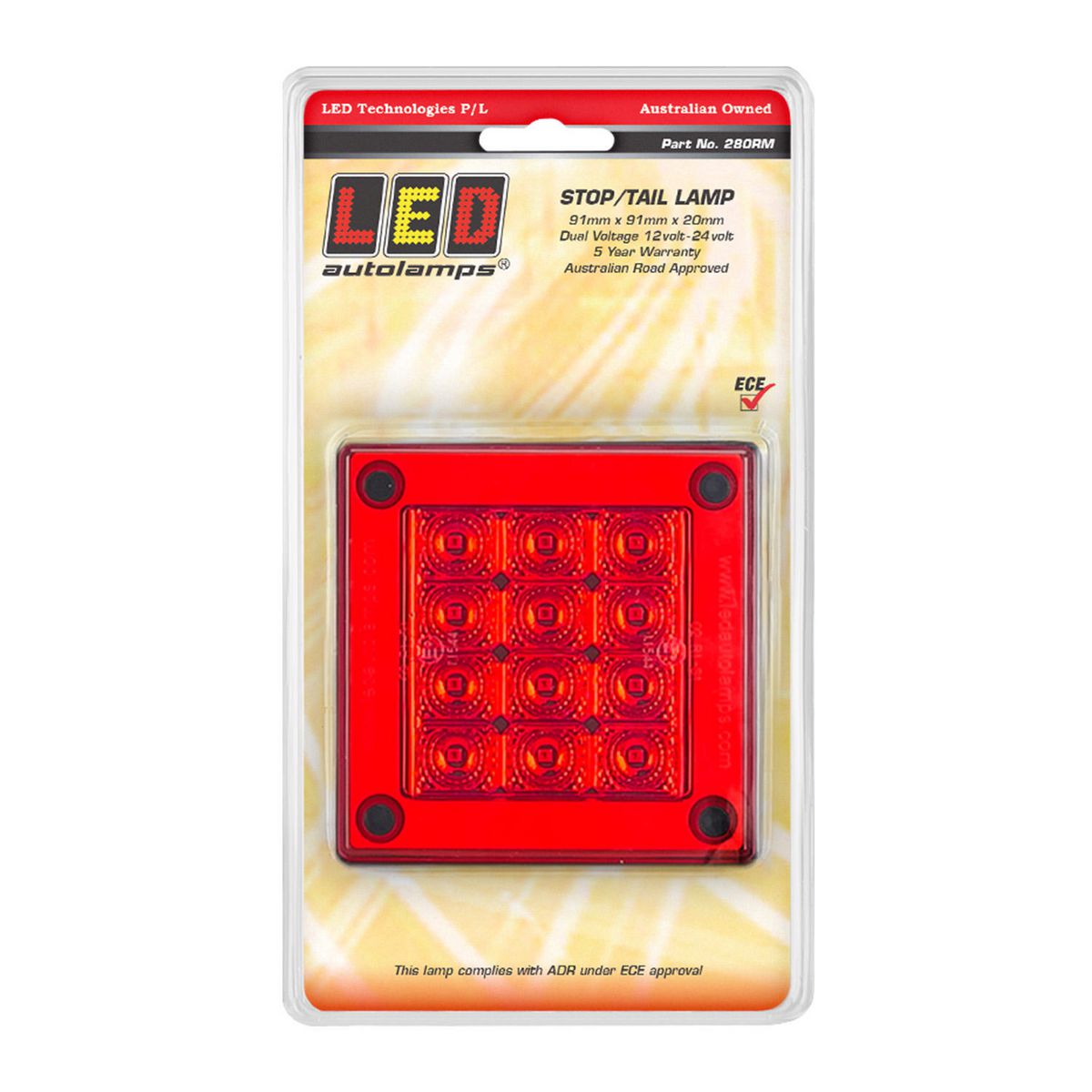 LED Autolamps 280 Mini-Jumbo Red Lamp 280RM