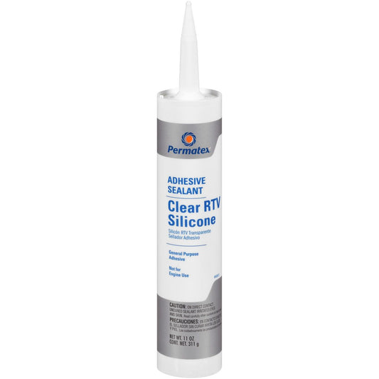 Permatex Clear Rtv Silicone Adhesive Sealant 311G PX80855