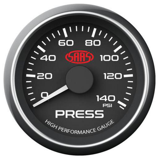 SAAS Muscle Series 2-1/16" Oil Pressure Gauge 0-140 Psi Black SG-OP52B