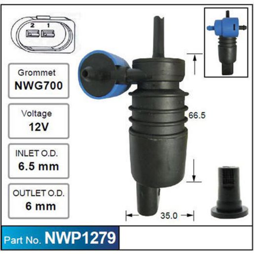 Nice Products Windscreen Washer Pump NWP1279