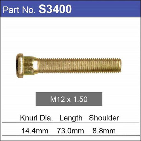 NICE Wheel Stud M12x1.50 73mm S3400