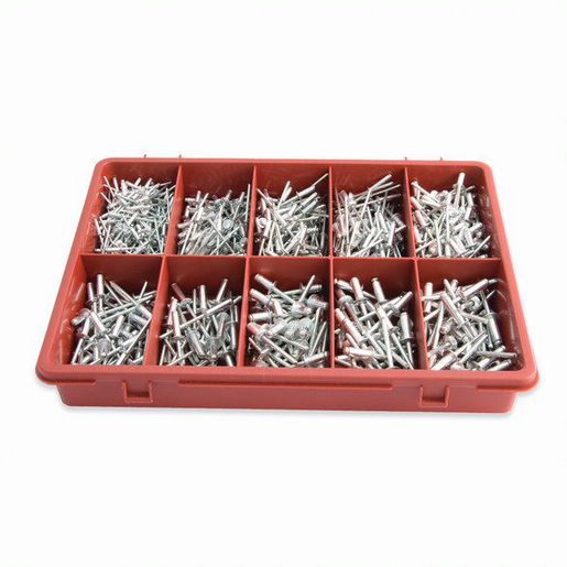 Jamec Pem Trade Flame Assortment Aluminium Blind Rivets 595 Piece 102.125