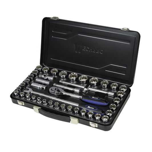 Mechpro Blue Socket Set Metric/SAE 1/2In Drive 42pc