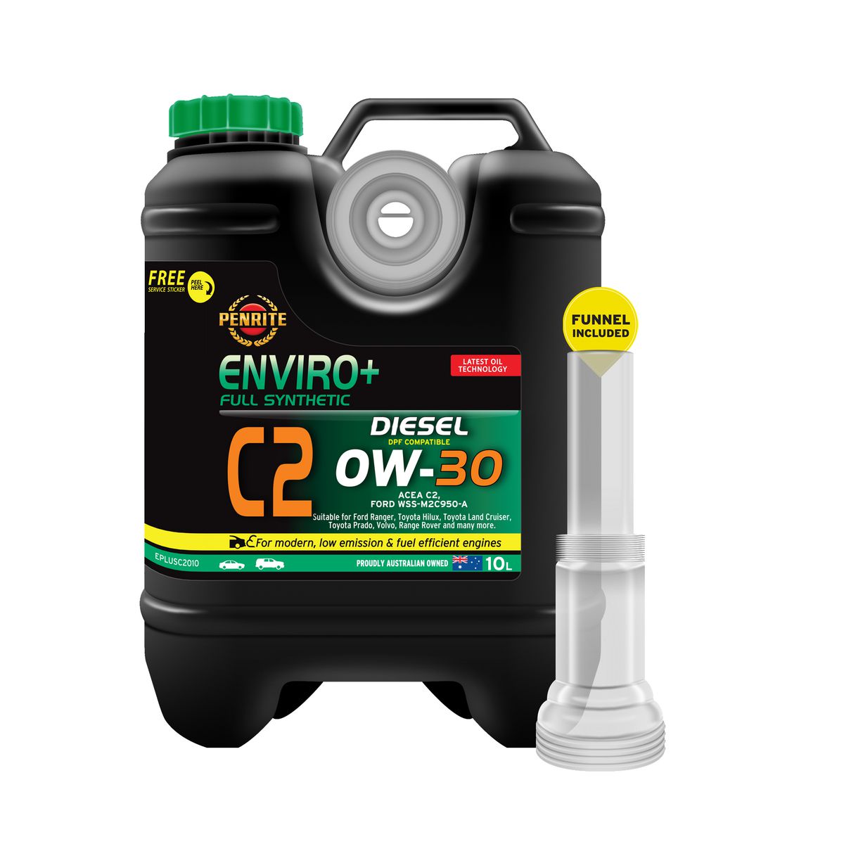 Penrite Enviro+ C2 0W-30 Engine Oil 10L