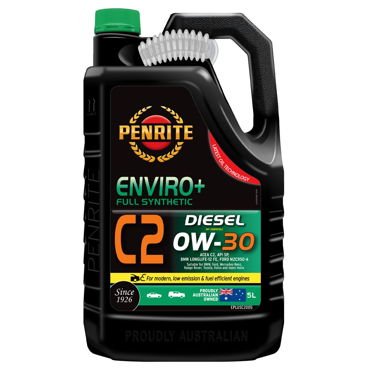 Penrite Enviro+ C2 0W-30 Engine Oil 5L