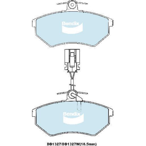 Bendix EURO Brake Pad Set Front DB1327 EURO+