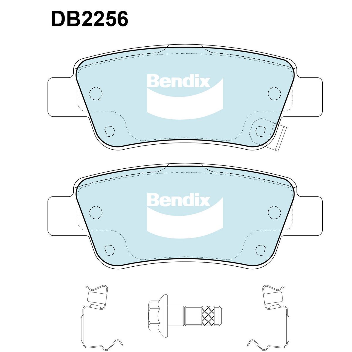 Bendix General CT Brake Pad Set Rear DB2256 GCT