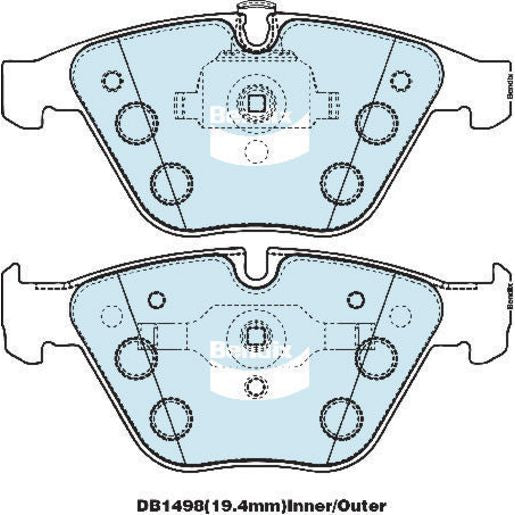 Bendix Ultimate Brake Pad Set Front DB1498 ULT