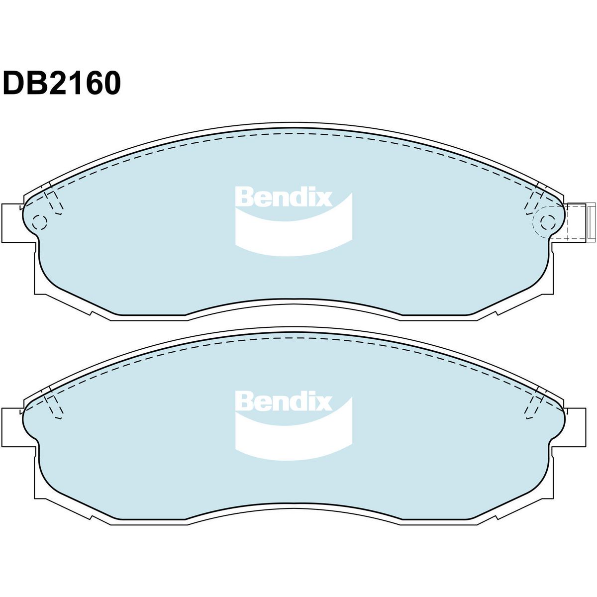 Bendix 4x4 Brake Pad Set Front DB2160 -4WD
