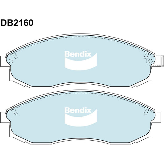 Bendix 4x4 Brake Pad Set Front DB2160 -4WD