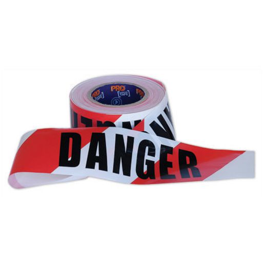 Prochoice Danger Tape Red/White 100Mtr DT10075