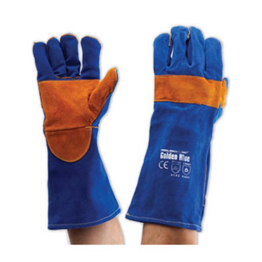 Prochoice Welders Gloves Blue/Gold Large Pair KBW16E