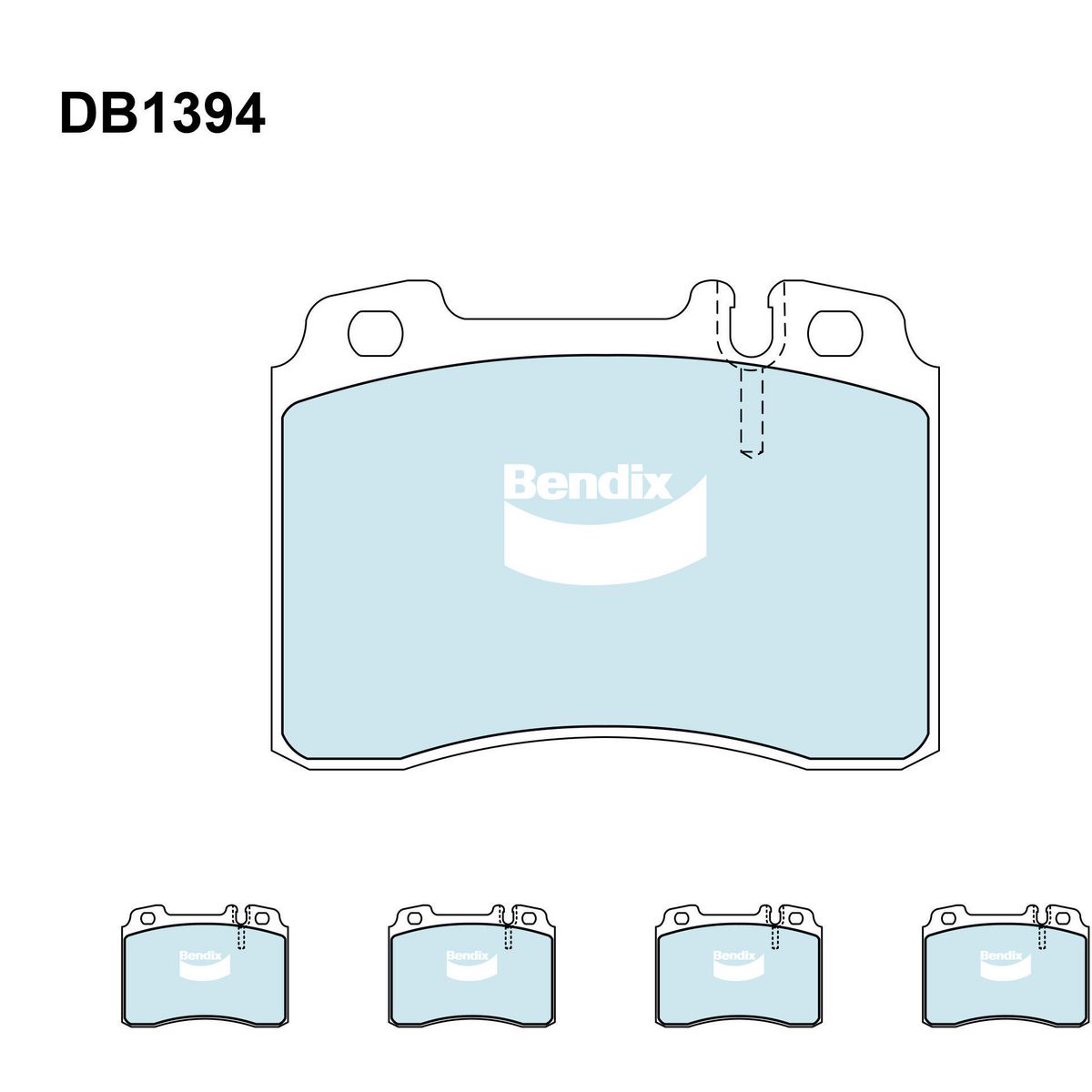 Bendix EURO Brake Pad Set Front DB1394 EURO+