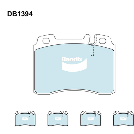 Bendix EURO Brake Pad Set Front DB1394 EURO+