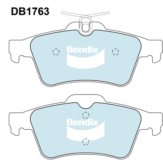 Bendix Street Road Track Brake Pad Set Rear DB1763 SRT