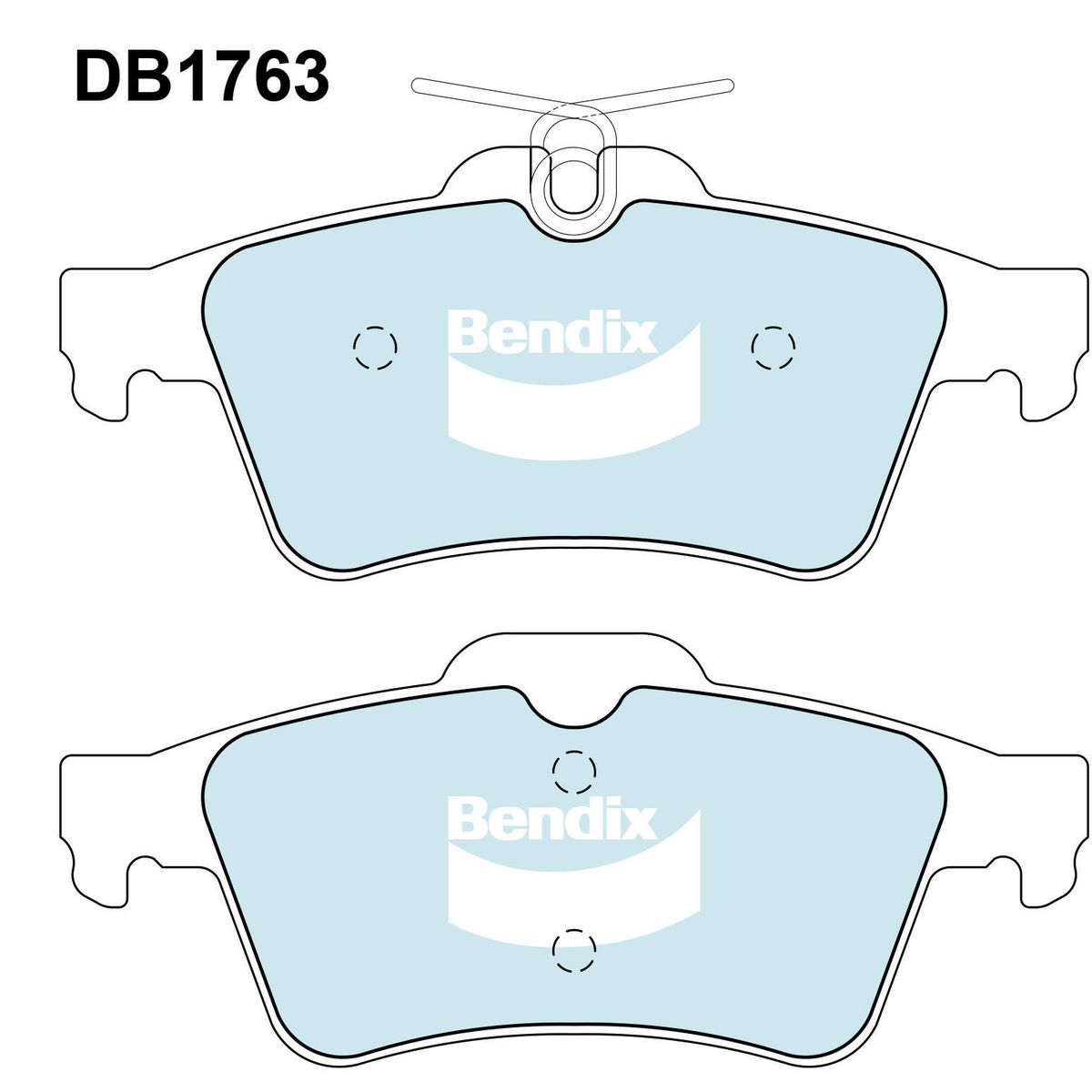 Bendix General CT Brake Pad Set Rear DB1763 GCT